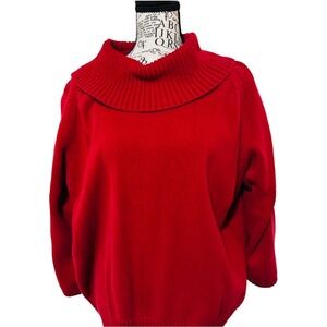 Elegant Red Women’s Sweater – Soft Classic 3/4 Knit